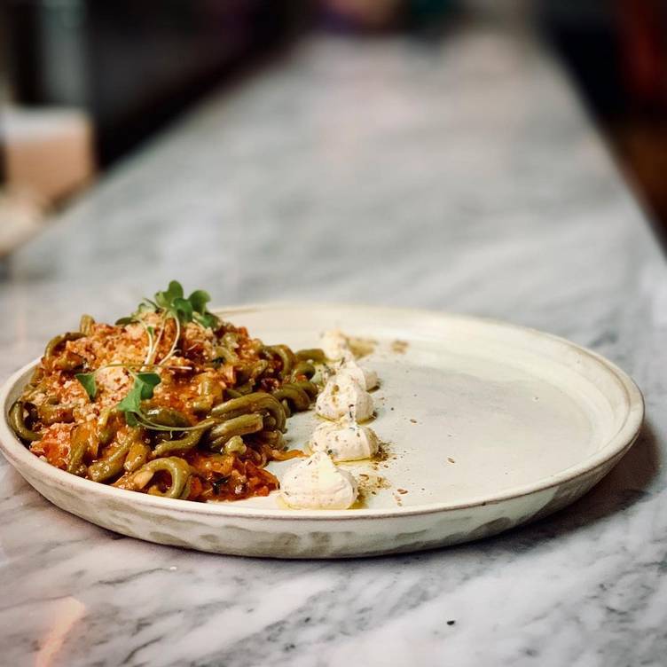 A pasta dish from Valente's (2022)